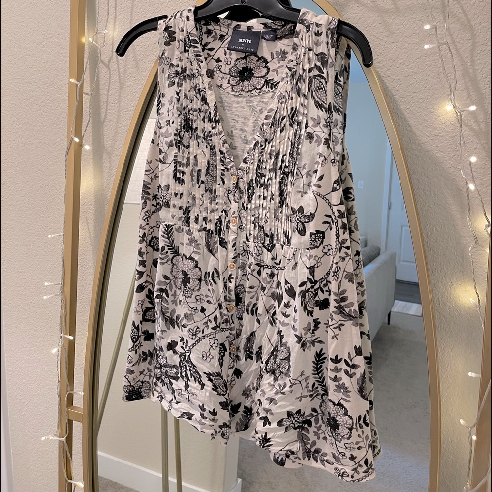 Maeve by Anthropologie Sleeveless Button Down Tank